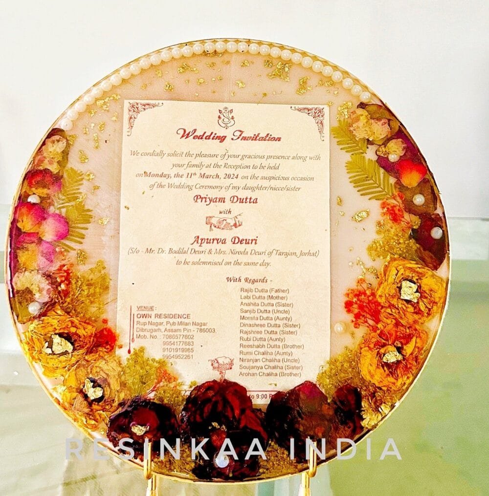 wedding card + flower PRESERVATION in 12 inch frame - Image 7