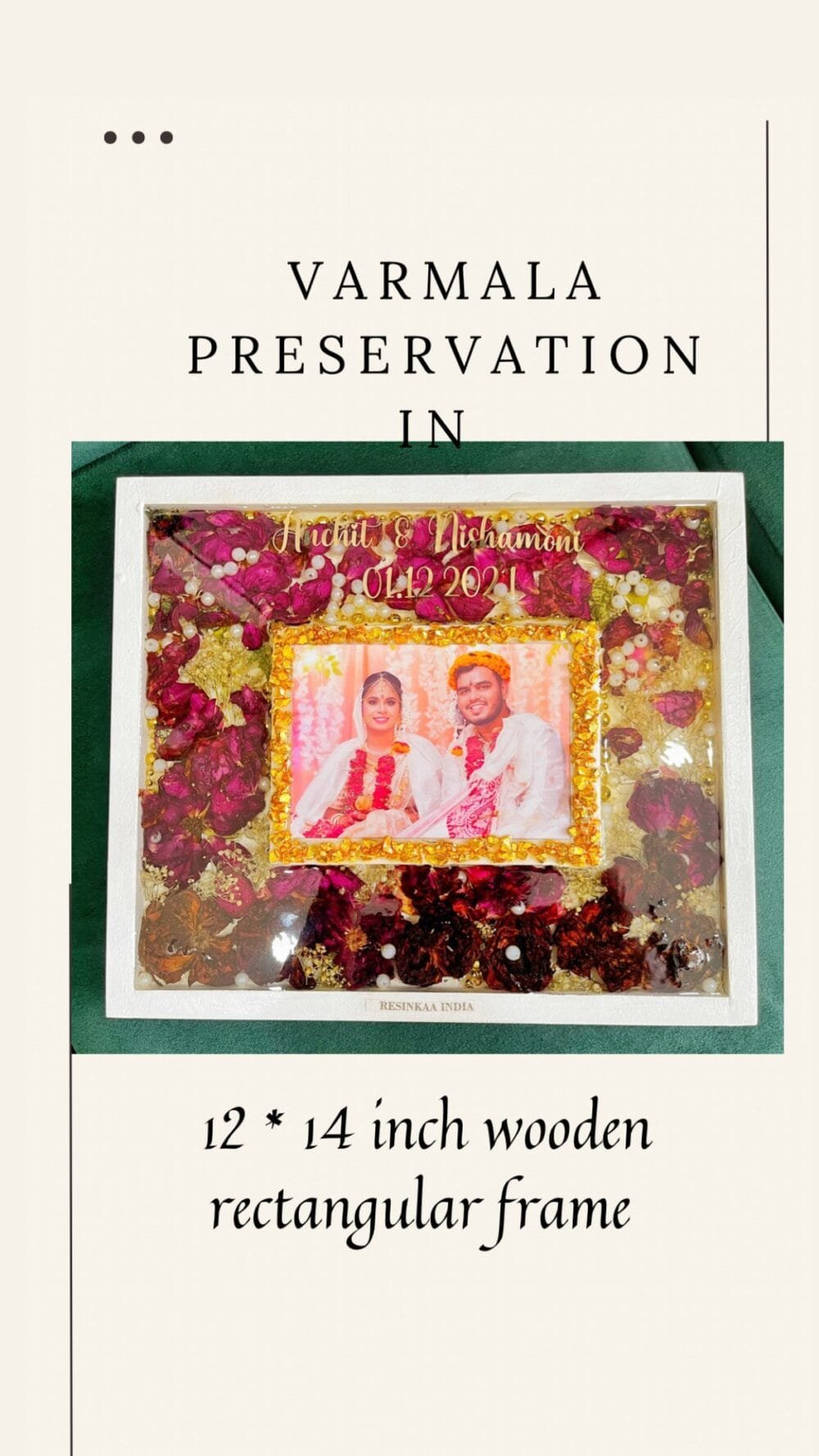 12 * 14 inch double  bordered wooden  frame