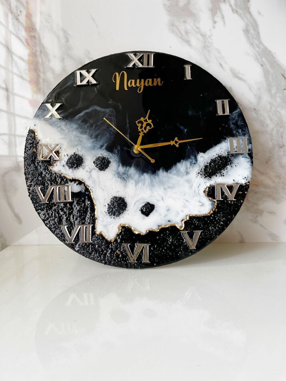 14 inch BLACK BEACH CLOCK