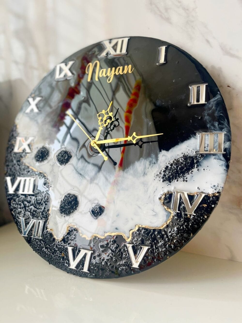 14 inch BLACK BEACH CLOCK - Image 3