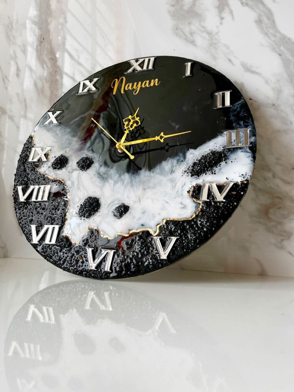 14 inch BLACK BEACH CLOCK - Image 2