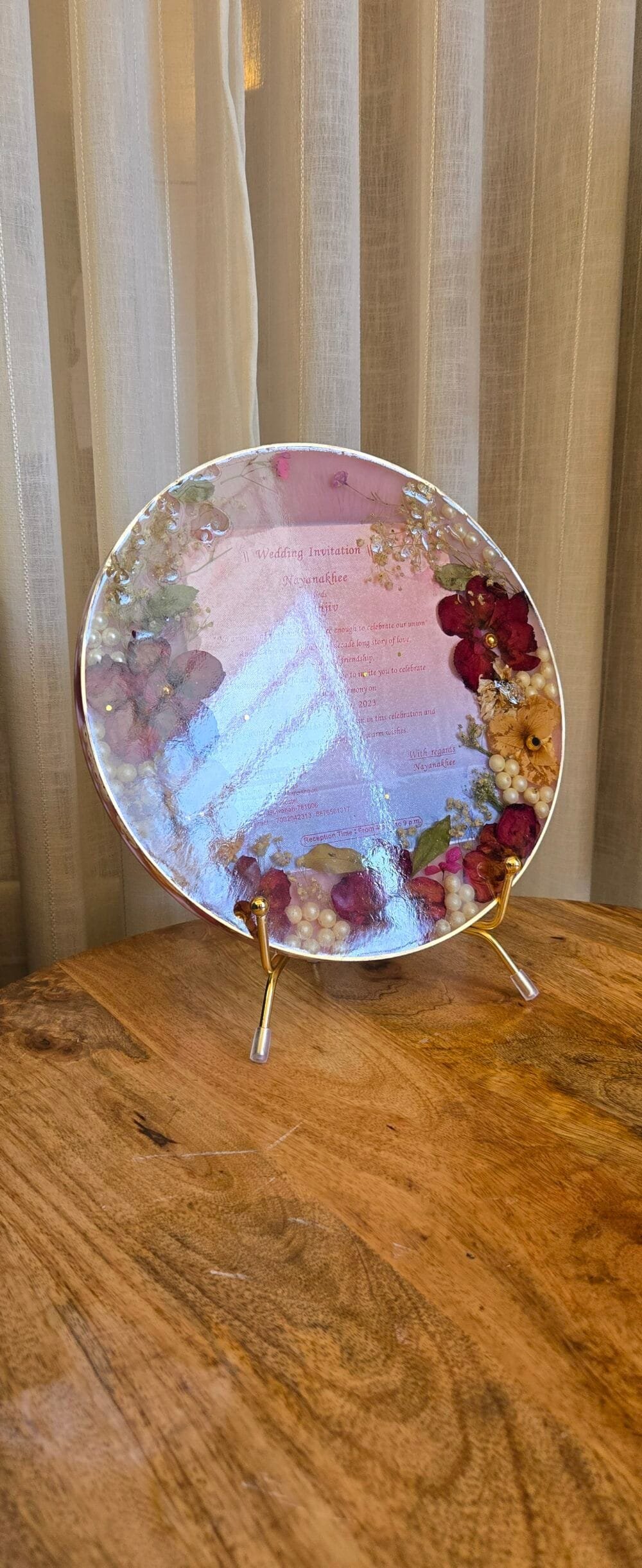 red & white rose + wedding  card Preservation - Image 2