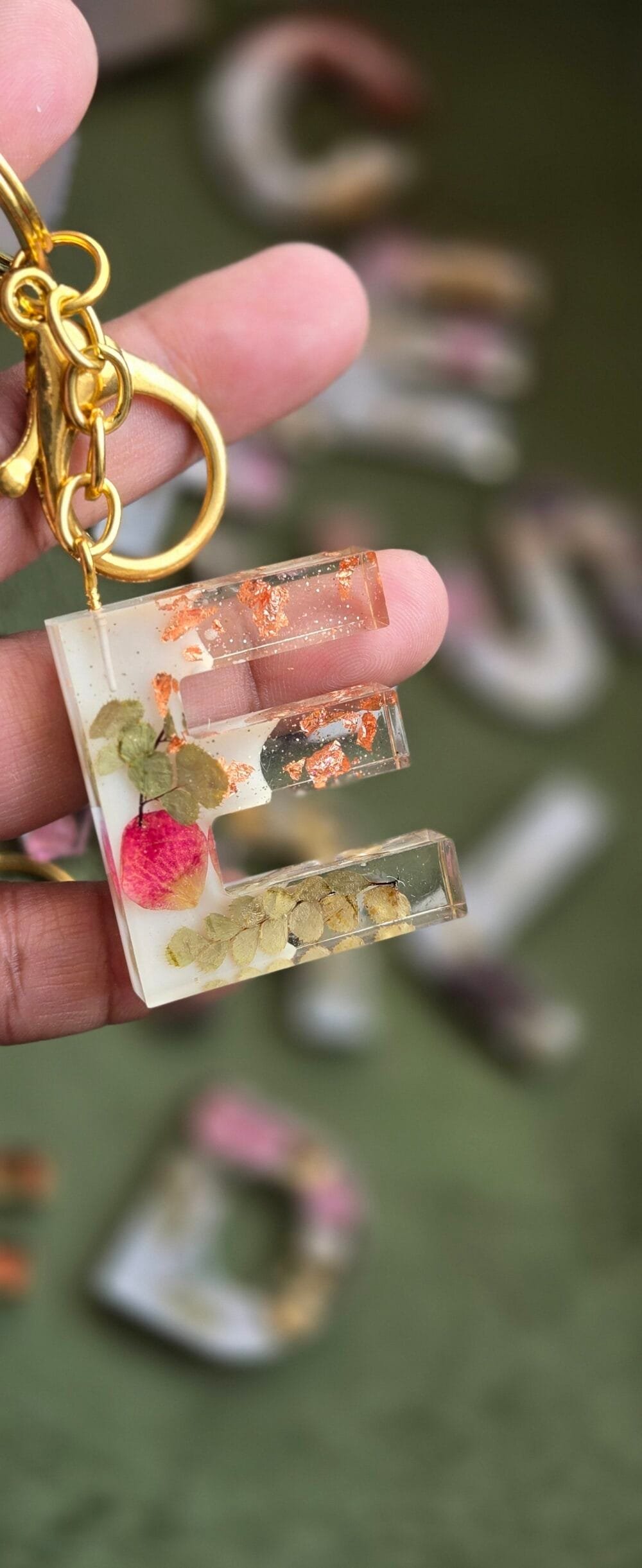 Floral letter Keychain - Image 4